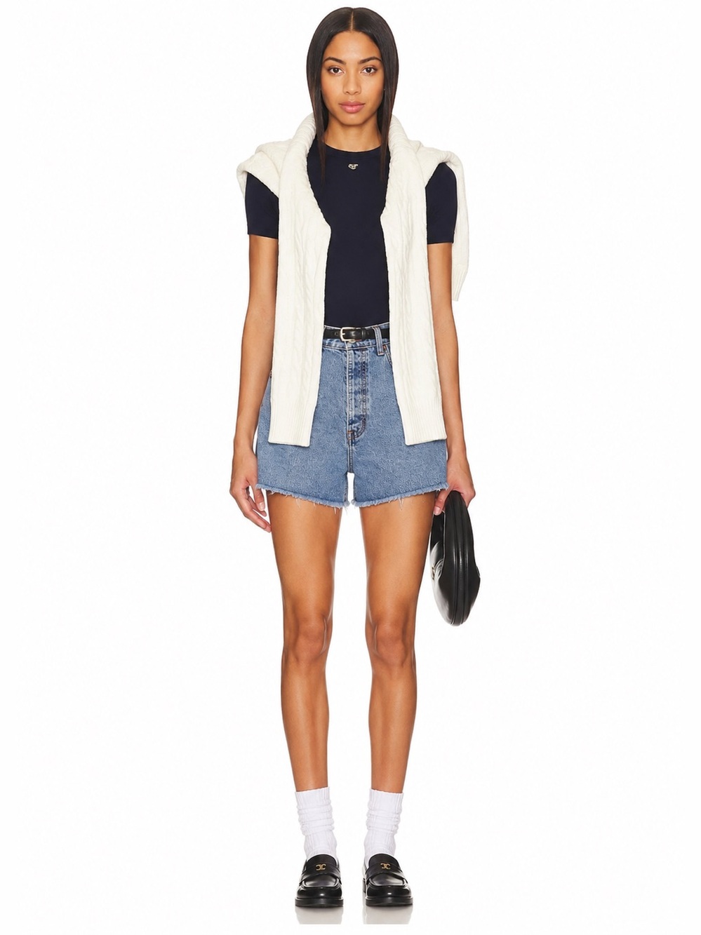 Abrand A Venice Blue Denim Cut off Shorts size 28